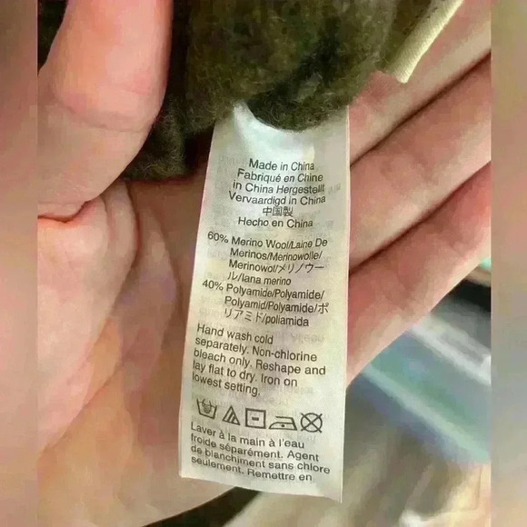 Madewell Henley Sweater Dress Heather Elm Green Buttons Wool Size XS - Picture 5 of 5